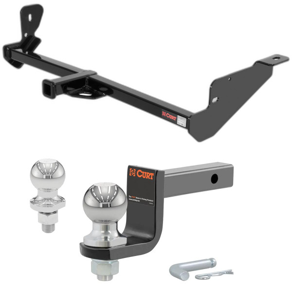 2000-2007 Ford Focus Sedan or Hatchback, Except SVT Class 1 Trailer Hitch, 1-1/4" Receiver + 2" Ball + 1-7/8" Ball Kit - CURT