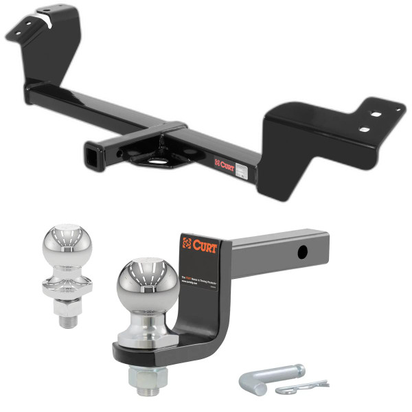 2007-2012 Mitsubishi Galant Sedan, 2.4L, Single Exhaust Class 1 Trailer Hitch, 1-1/4" Receiver + 2" Ball + 1-7/8" Ball Kit - CURT