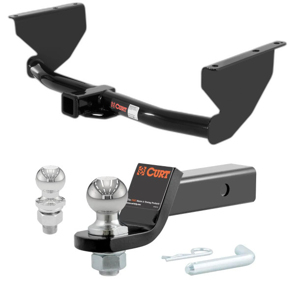 1999-2004 Jeep Grand Cherokee Including Laredo and with Skid Shield CURT Class 3 Trailer Hitch, 2" Receiver + 2" Ball + 1-7/8" Ball Kit - CURT