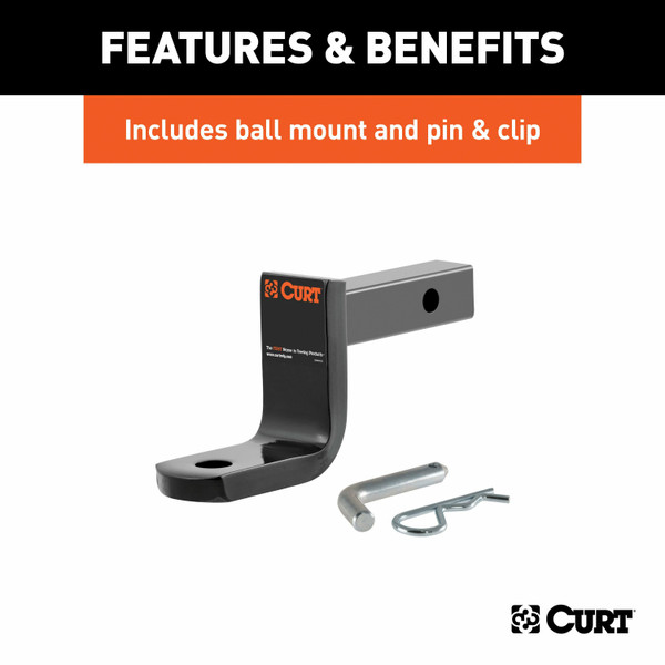 1997-2000 Honda Civic Coupe, Except Del Sol Class 1 Trailer Hitch, 1-1/4" Ball Mount