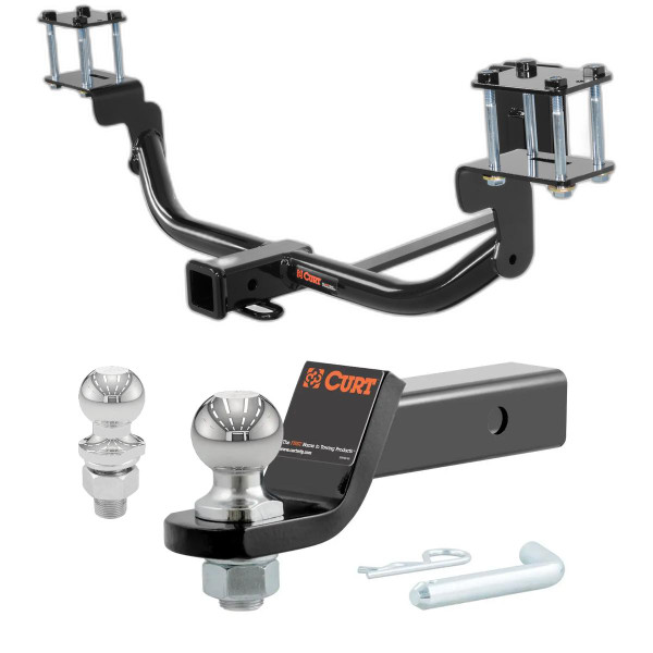 2013-2015 Mercedes-Benz GLK350 All CURT Class 3 Trailer Hitch, 2" Receiver + 2" Ball + 1-7/8" Ball Kit - CURT