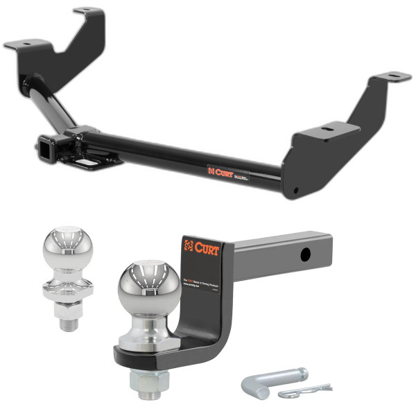 2014-2023 Ford Transit Connect All Class 2 Trailer Hitch, 1-1/4" Receiver + 2" Ball + 1-7/8" Ball Kit - CURT