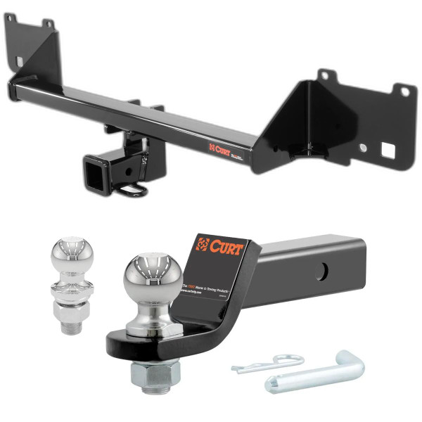 2015-2022 Ram ProMaster City All CURT Class 3 Trailer Hitch, 2" Receiver + 2" Ball + 1-7/8" Ball Kit - CURT