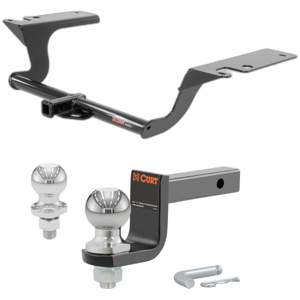 2016-2020 Kia Optima All Class 1 Trailer Hitch, 1-1/4" Receiver + 2" Ball + 1-7/8" Ball Kit - CURT