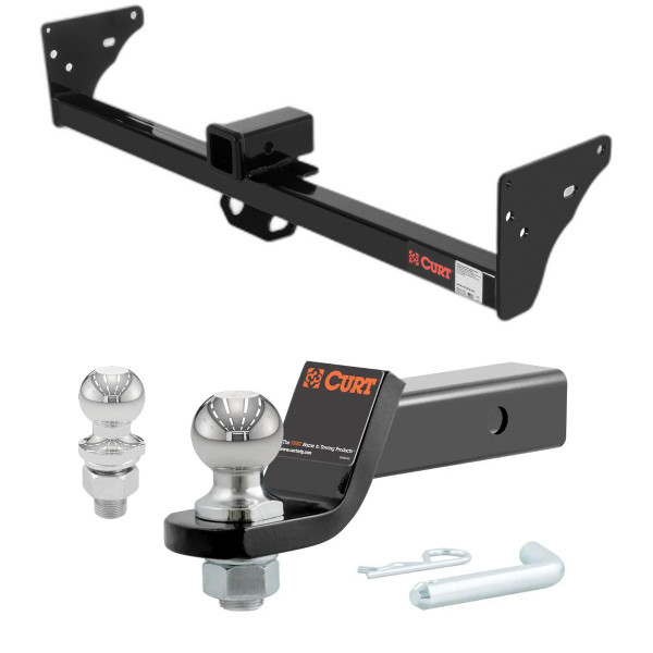 1991-2004 GMC Sonoma With Roll Pan Bumper CURT Class 3 Trailer Hitch, 2" Receiver + 2" Ball + 1-7/8" Ball Kit - CURT