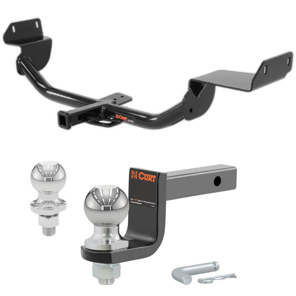 2018 Kia Forte LX Class 1 Trailer Hitch, 1-1/4" Receiver + 2" Ball + 1-7/8" Ball Kit - CURT