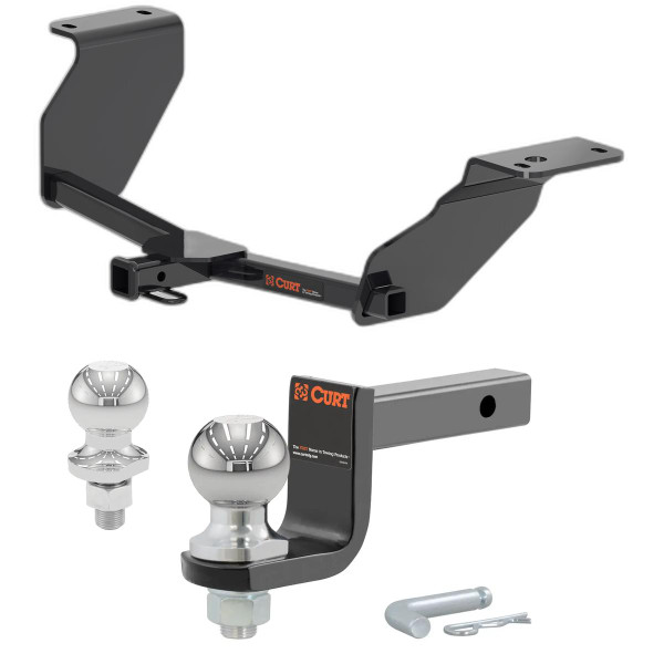 2020-2025 Toyota Corolla Sedan, excluding AWD Class 1 Trailer Hitch, 1-1/4" Receiver + 2" Ball + 1-7/8" Ball Kit - CURT