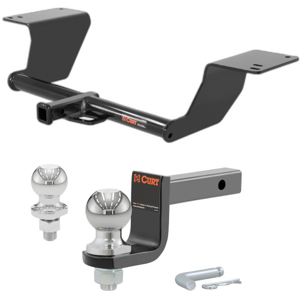 2012-2017 Toyota Camry All Class 2 Trailer Hitch, 1-1/4" Receiver + 2" Ball + 1-7/8" Ball Kit - CURT
