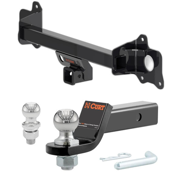 2020-2023 Tesla Y All CURT Class 3 Trailer Hitch, 2" Receiver + 2" Ball + 1-7/8" Ball Kit - CURT