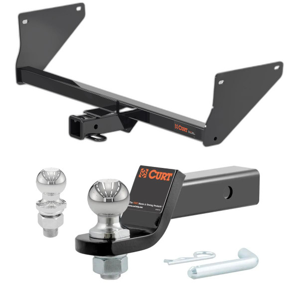 2019-2025 Toyota RAV4 All CURT Class 3 Trailer Hitch, 2" Receiver + 2" Ball + 1-7/8" Ball Kit - CURT