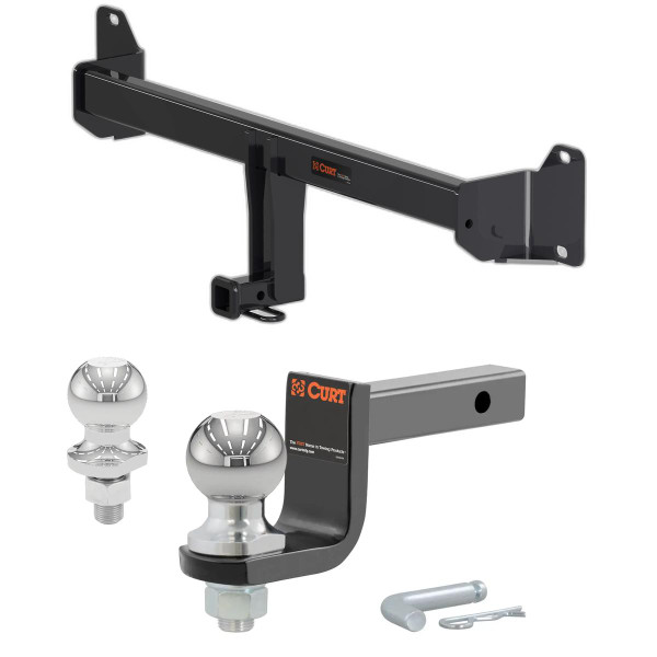 2017-2024 Mini Cooper Countryman All Class 1 Trailer Hitch, 1-1/4" Receiver + 2" Ball + 1-7/8" Ball Kit - CURT