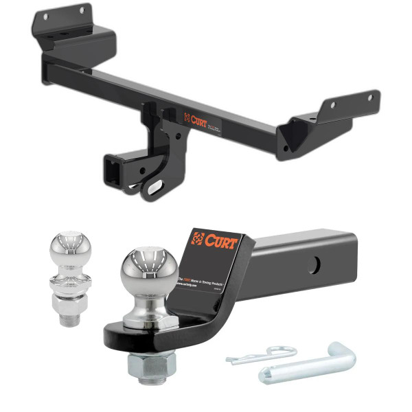 2016-2018 Lincoln MKX All CURT Class 3 Trailer Hitch, 2" Receiver + 2" Ball + 1-7/8" Ball Kit - CURT