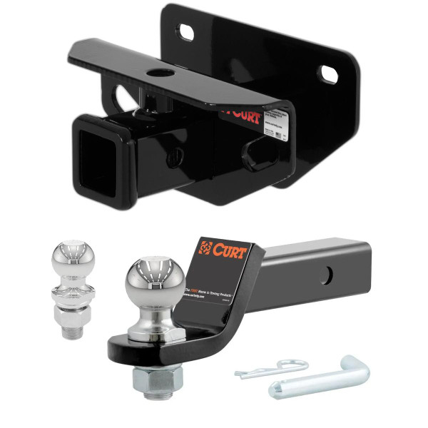 2011-2018 Ram 1500 Excluding factory receiver CURT Class 3 Trailer Hitch, 2" Receiver + 2" Ball + 1-7/8" Ball Kit - CURT