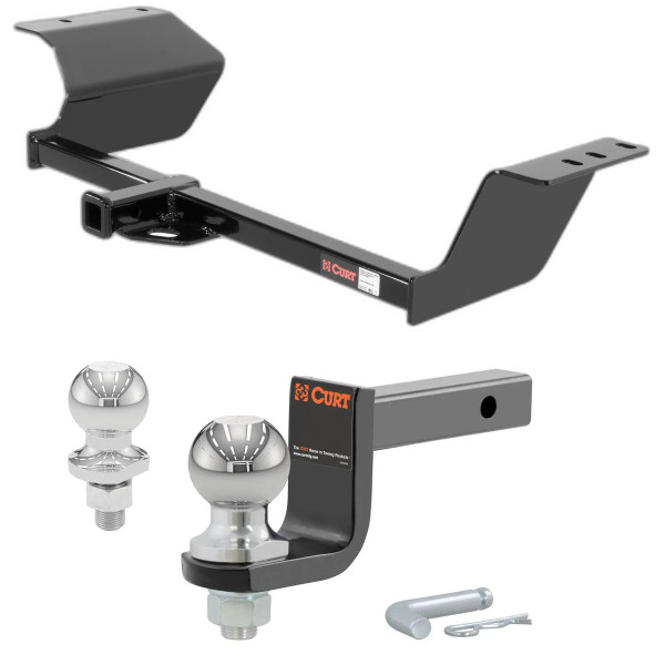 2012-2020 Chevrolet Sonic Sedan Class 1 Trailer Hitch, 1-1/4" Receiver + 2" Ball + 1-7/8" Ball Kit - CURT