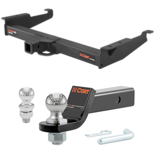 1996-2025 Chevrolet Express 2500 All Xtra Duty CURT Class 5 Trailer Hitch, 2" Receiver + 2" Ball + 1-7/8" Ball Kit - CURT