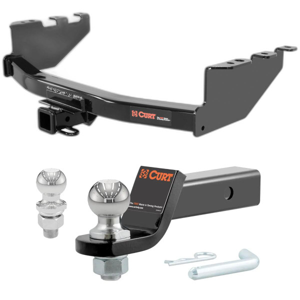 2014-2018 Chevrolet Silverado 1500 All CURT Class 4 Trailer Hitch, 2" Receiver + 2" Ball + 1-7/8" Ball Kit - CURT