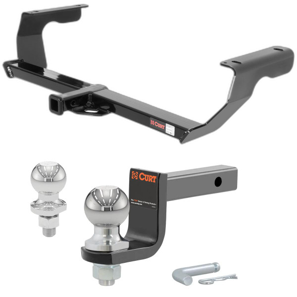 2008-2011 Subaru Impreza Hatchback, single exhaust Class 1 Trailer Hitch, 1-1/4" Receiver + 2" Ball + 1-7/8" Ball Kit - CURT