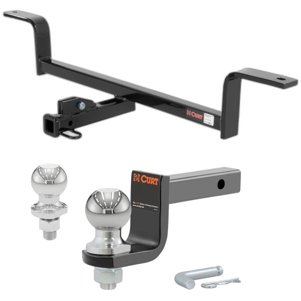 2001-2005 Honda Civic Sedan Class 1 Trailer Hitch, 1-1/4" Receiver + 2" Ball + 1-7/8" Ball Kit - CURT