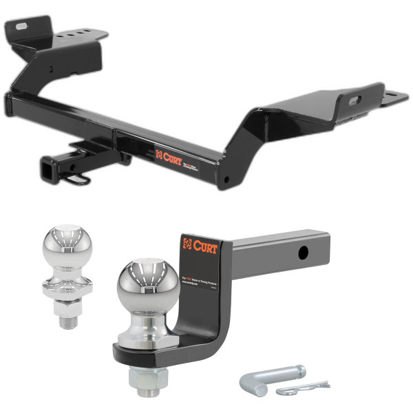 2018-2019 Ford Escape SEL Class 2 Trailer Hitch, 1-1/4" Receiver + 2" Ball + 1-7/8" Ball Kit - CURT