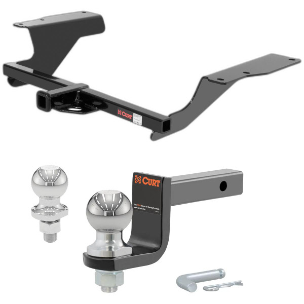 2004-2008 Acura TSX All Class 1 Trailer Hitch, 1-1/4" Receiver + 2" Ball + 1-7/8" Ball Kit - CURT