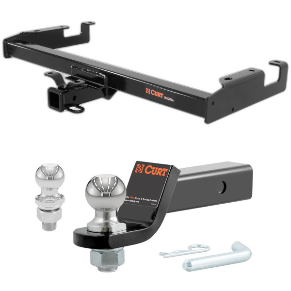 2007 GMC Sierra 2500 HD CURT Classic 8' bed, excluding factory receiver, Tommy Gate lift or cab & chassis CURT Class 4 Hitch, 2" Receiver + 2" Ball + 1-7/8" Ball Kit - CURT