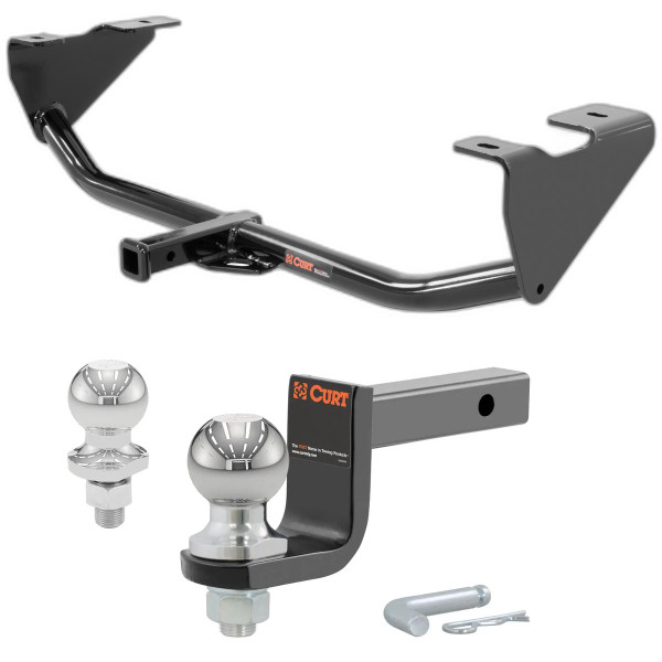 2015 Jeep Renegade 2WD Only Class 2 Trailer Hitch, 1-1/4" Receiver + 2" Ball + 1-7/8" Ball Kit - CURT