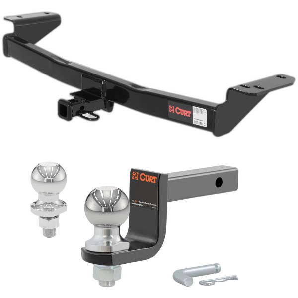 2011-2015 Kia Sportage Except SX models Class 2 Trailer Hitch, 1-1/4" Receiver + 2" Ball + 1-7/8" Ball Kit - CURT