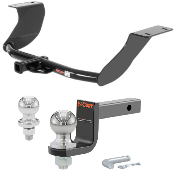 2010-2016 Audi A5 Convertible, dual muffler Class 1 Trailer Hitch, 1-1/4" Receiver + 2" Ball + 1-7/8" Ball Kit - CURT