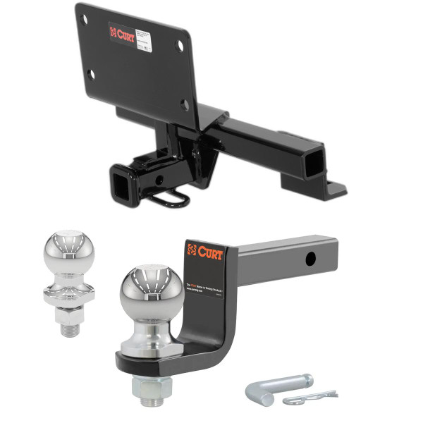 2007-2008 INFINITI G35 Sedan Class 1 Trailer Hitch, 1-1/4" Receiver + 2" Ball + 1-7/8" Ball Kit - CURT