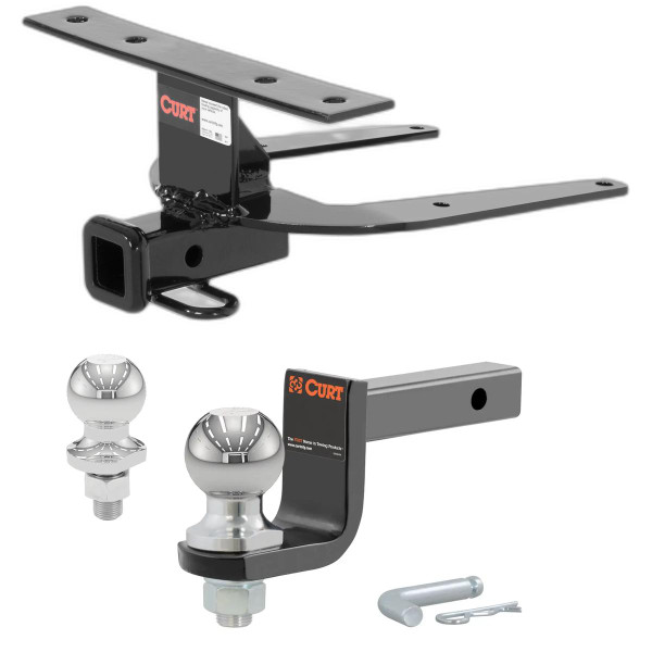 1992-2000 Honda Civic Hatchback Class 1 Trailer Hitch, 1-1/4" Receiver + 2" Ball + 1-7/8" Ball Kit - CURT