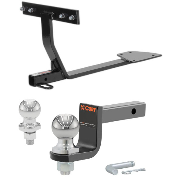 1988-1993 Mercedes-Benz 190E All Class 1 Trailer Hitch, 1-1/4" Receiver + 2" Ball + 1-7/8" Ball Kit - CURT