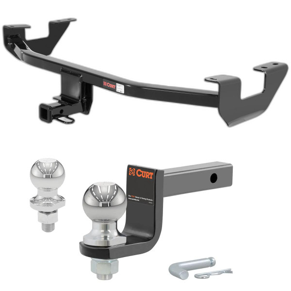 2010-2013 Mazda 3 Sedan Class 1 Trailer Hitch, 1-1/4" Receiver + 2" Ball + 1-7/8" Ball Kit - CURT