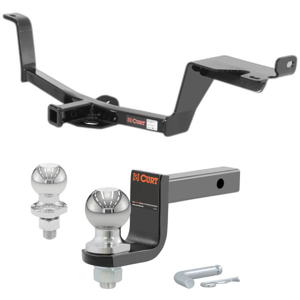 2005-2009 Kia Spectra All Class 1 Trailer Hitch, 1-1/4" Receiver + 2" Ball + 1-7/8" Ball Kit - CURT