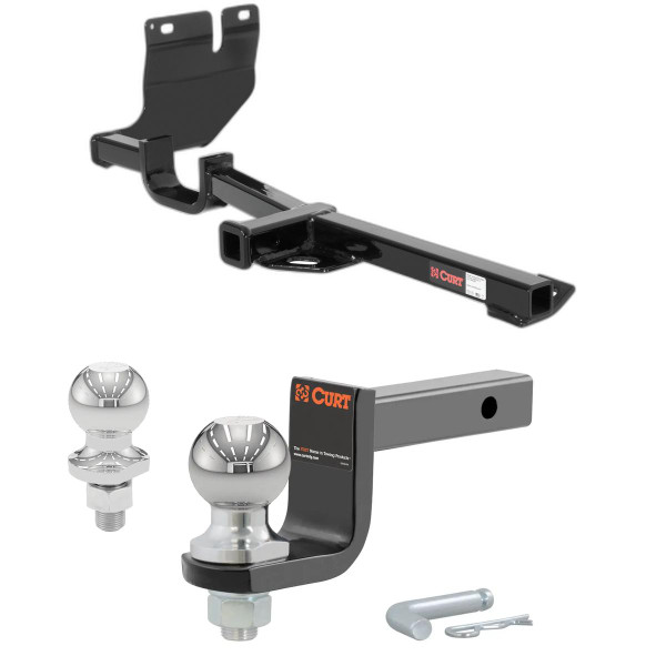 2007-2011 Nissan Versa Sedan or Hatchback Class 1 Trailer Hitch, 1-1/4" Receiver + 2" Ball + 1-7/8" Ball Kit - CURT