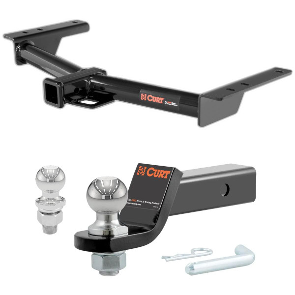 2022-2024 Ford E-Transit All CURT Class 3 Trailer Hitch, 2" Receiver + 2" Ball + 1-7/8" Ball Kit - CURT