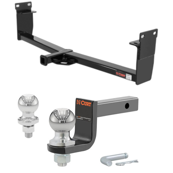 2003-2006 Mitsubishi Outlander All Class 2 Trailer Hitch, 1-1/4" Receiver + 2" Ball + 1-7/8" Ball Kit - CURT
