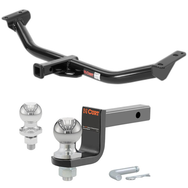 2003-2008 Pontiac Vibe All, Except GT Class 2 Trailer Hitch, 1-1/4" Receiver + 2" Ball + 1-7/8" Ball Kit - CURT