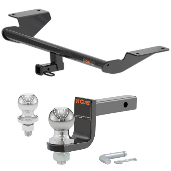 2018-2020 Hyundai Accent Sedan Class 1 Trailer Hitch, 1-1/4" Receiver + 2" Ball + 1-7/8" Ball Kit - CURT