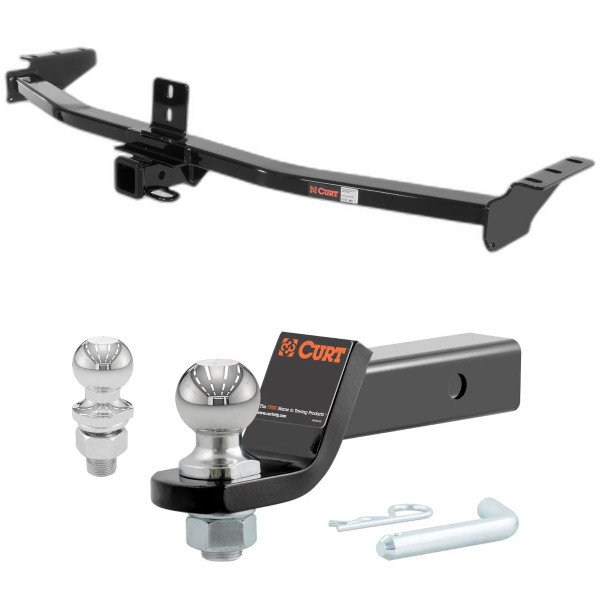 2003-2008 Honda Pilot All CURT Class 3 Trailer Hitch, 2" Receiver + 2" Ball + 1-7/8" Ball Kit - CURT