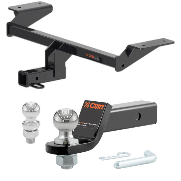 2021-2025 Ford Mustang Mach-E All CURT Class 3 Trailer Hitch, 2" Receiver + 2" Ball + 1-7/8" Ball Kit - CURT