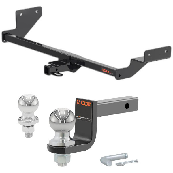 2019 Kia Forte All Class 1 Trailer Hitch, 1-1/4" Receiver + 2" Ball + 1-7/8" Ball Kit - CURT