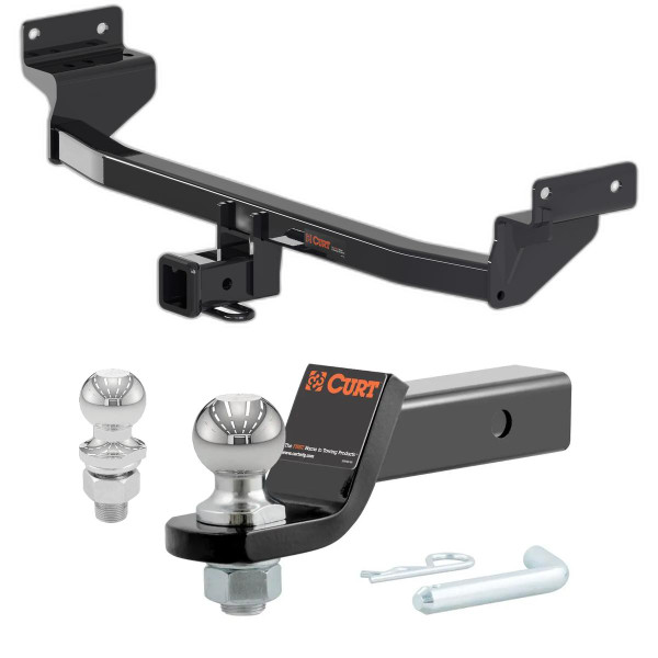 2017-2018 Kia Niro Excluding Plug-In CURT Class 3 Trailer Hitch, 2" Receiver + 2" Ball + 1-7/8" Ball Kit - CURT