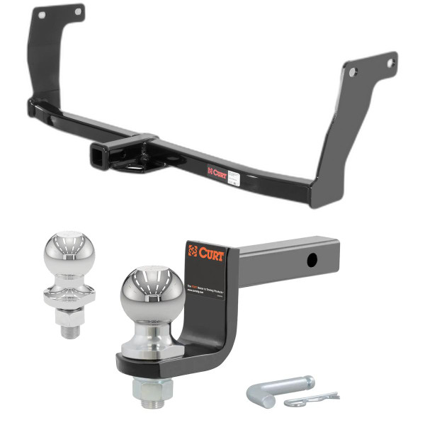 2006-2010 Hyundai Sonata Sedan Class 1 Trailer Hitch, 1-1/4" Receiver + 2" Ball + 1-7/8" Ball Kit - CURT