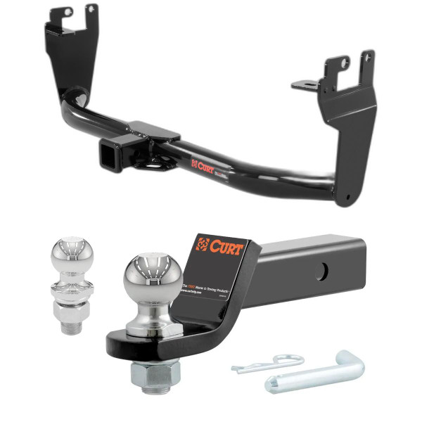 2015-2023 Jeep Renegade All CURT Class 3 Trailer Hitch, 2" Receiver + 2" Ball + 1-7/8" Ball Kit - CURT