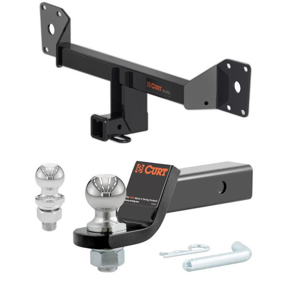 2017-2021 Volvo S90 All CURT Class 3 Trailer Hitch, 2" Receiver + 2" Ball + 1-7/8" Ball Kit - CURT