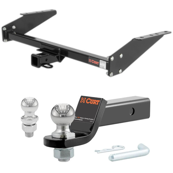 1985-2005 GMC Safari All (16 In. spare requires relocation) CURT Class 3 Trailer Hitch, 2" Receiver + 2" Ball + 1-7/8" Ball Kit - CURT