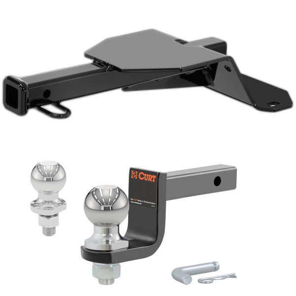 2011-2015 Chevrolet Camaro Convertible, Except Ground Effects Class 1 Trailer Hitch, 1-1/4" Receiver + 2" Ball + 1-7/8" Ball Kit - CURT