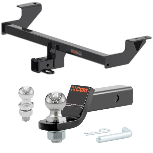 2022-2024 Volkswagen Taos All CURT Class 3 Trailer Hitch, 2" Receiver + 2" Ball + 1-7/8" Ball Kit - CURT