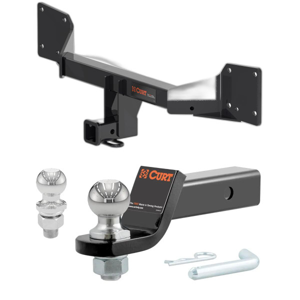 2018-2025 Audi SQ5 All CURT Class 3 Trailer Hitch, 2" Receiver + 2" Ball + 1-7/8" Ball Kit - CURT