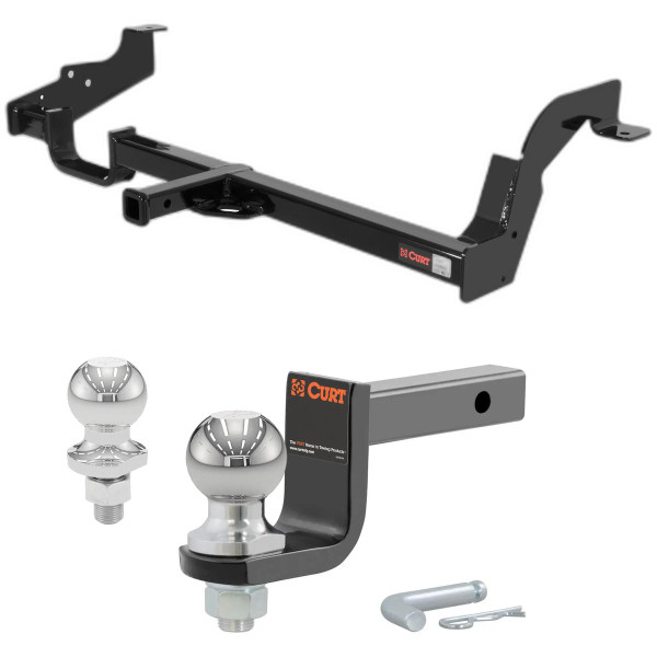 1990-2004 Subaru Legacy All Class 2 Trailer Hitch, 1-1/4" Receiver + 2" Ball + 1-7/8" Ball Kit - CURT